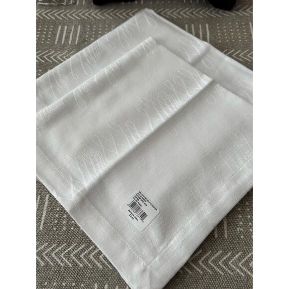 NWT Waterford Crystal formal MAEVE napkins white with design 21”x21” set of 12 - Picture 9 of 16